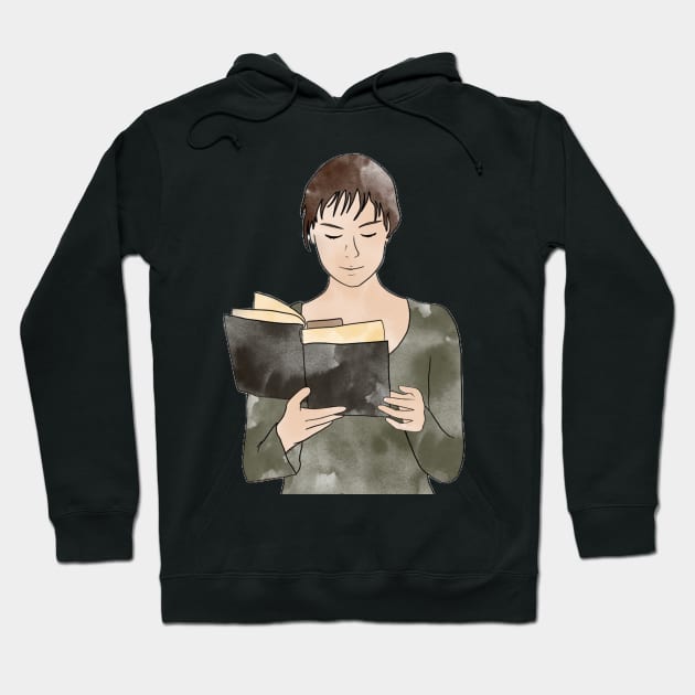 Elizabeth Bennett reading Hoodie by artsyreader